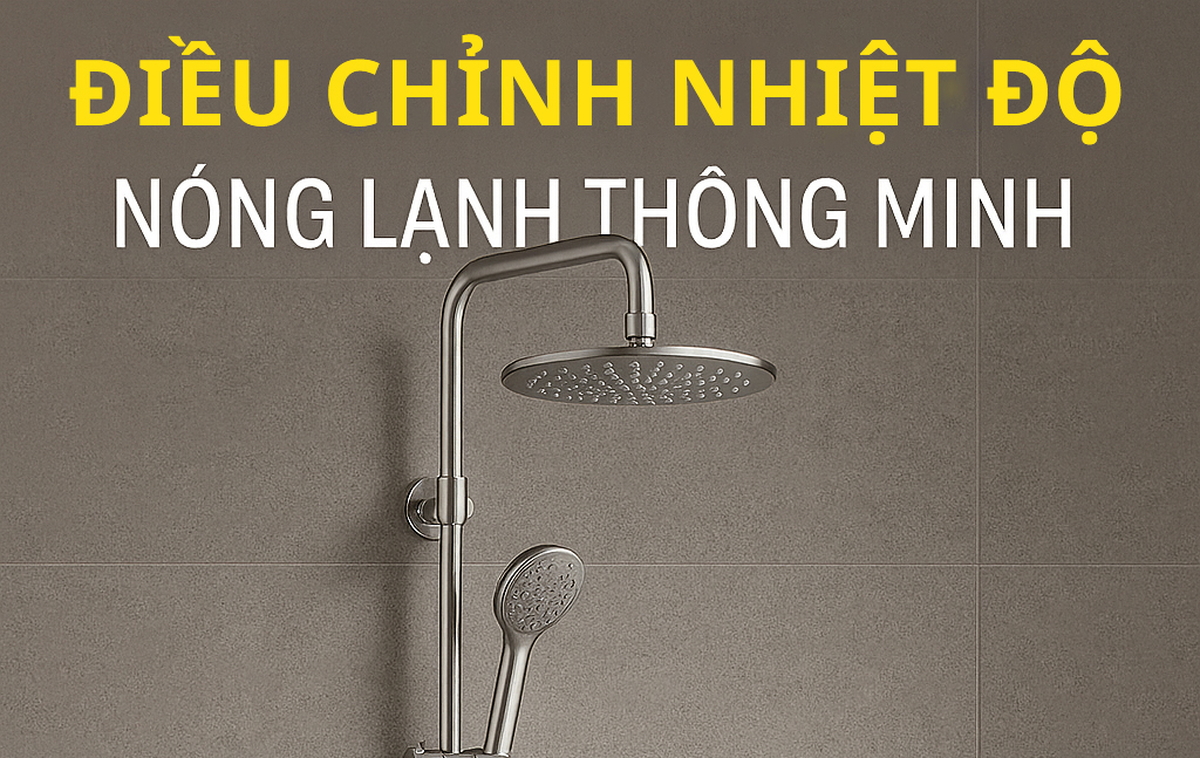 Sen cây tắm đứng Inax điều chỉnh nhiệt độ nóng lạnh thông minh