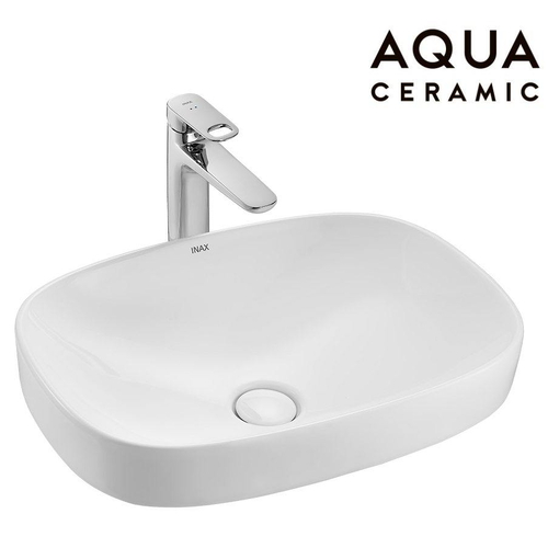 Chậu rửa mặt lavabo Inax AL-642V bán âm men Aqua Ceramic