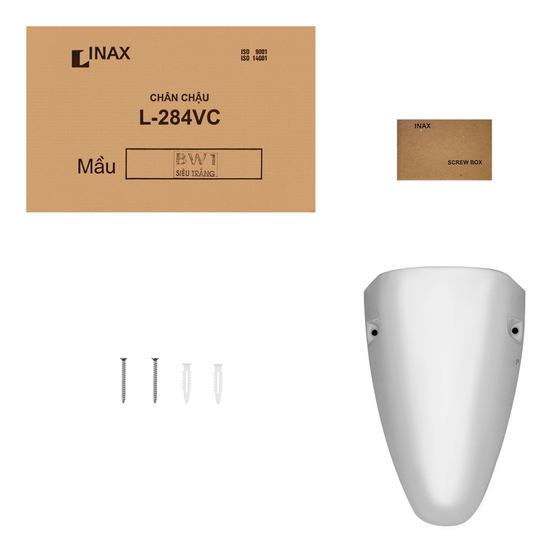 Chân ngắn chậu rửa lavabo inax L-284VC treo tường
