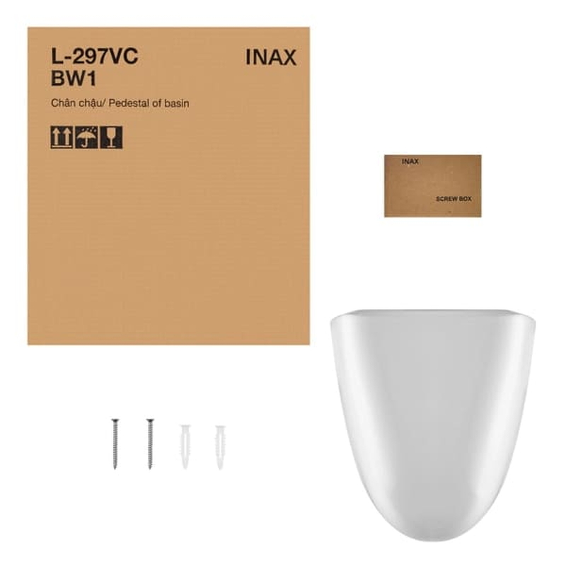 Chân ngắn chậu rửa lavabo inax L-297VC treo tường