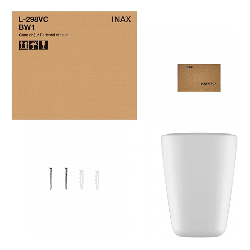 Chân ngắn chậu rửa lavabo inax L-298VC treo tường