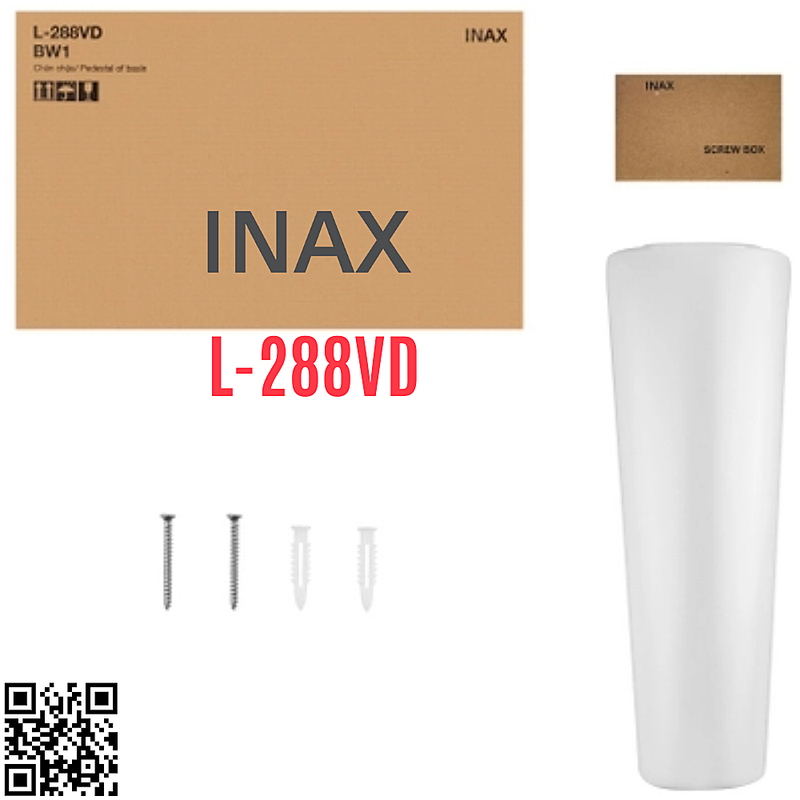 Chân dài chậu rửa lavabo inax l-288vd treo tường
