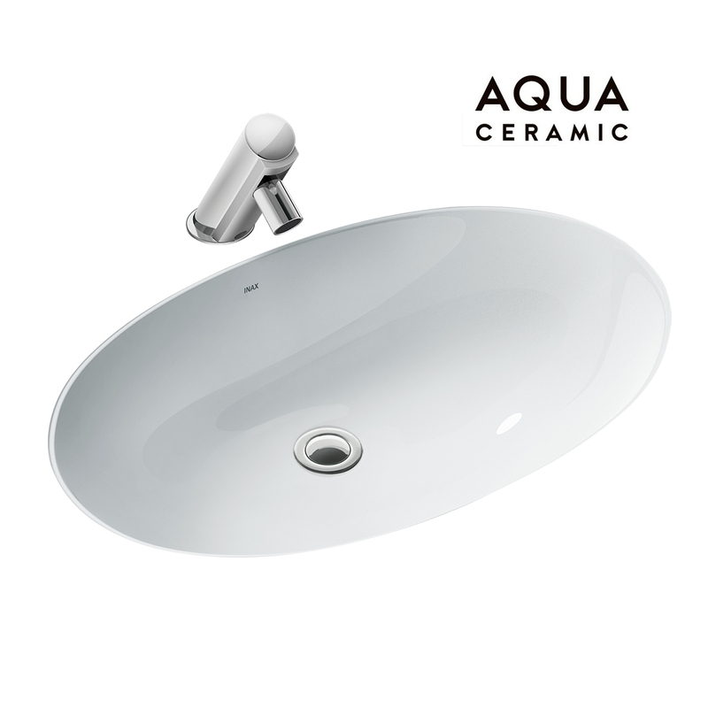 Chậu rửa lavabo âm bàn Inax AL-2216V men Aqua Ceramic
