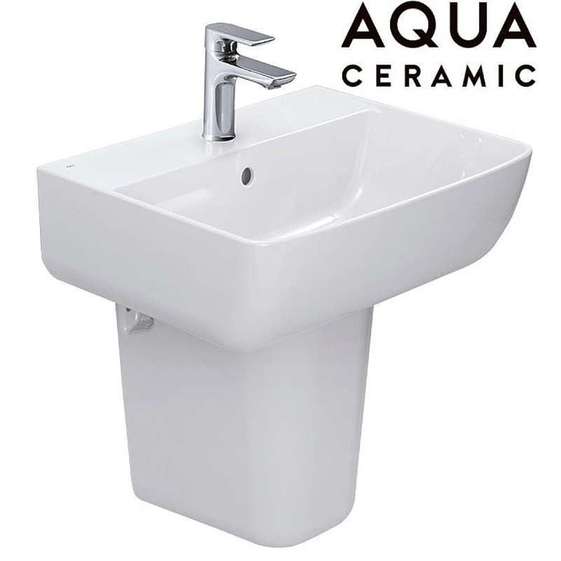 Chậu rửa lavabo inax AL-312V+L-298VC treo tường chân ngắn