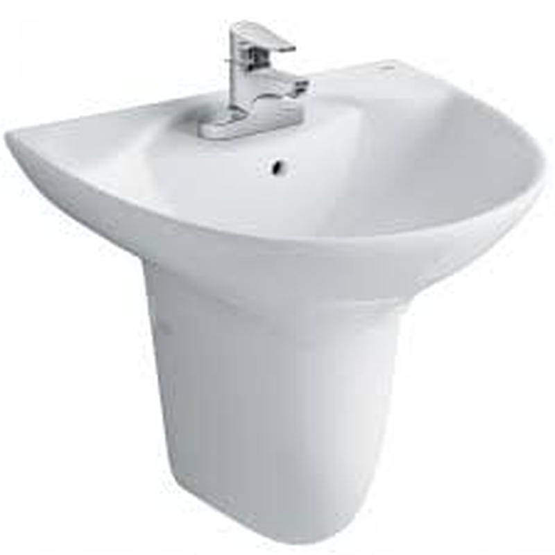 Chậu rửa lavabo inax L-288V+L-288VC treo tường chân ngắn