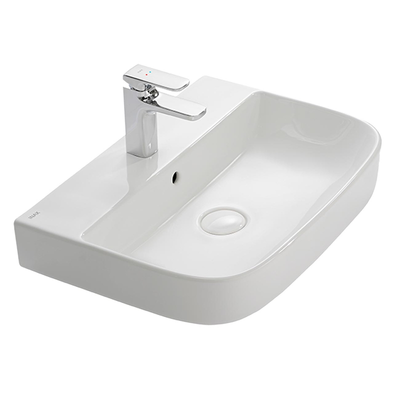 Chậu rửa mặt lavabo Inax AL-632VFC bán âm men Aqua Ceramic