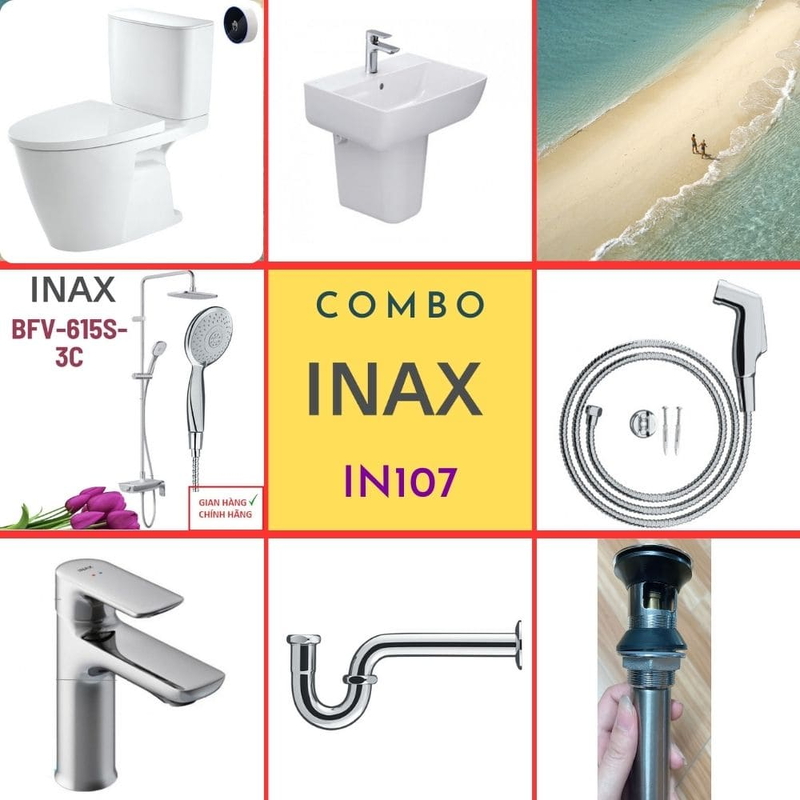 Combo thiết bị vệ sinh Inax IN107
