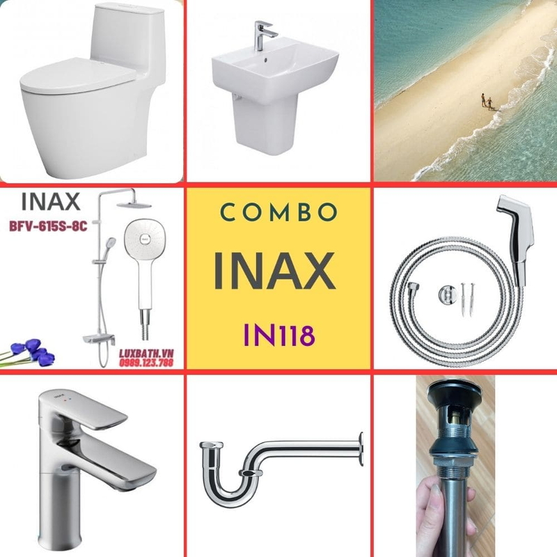 Combo thiết bị vệ sinh Inax IN118