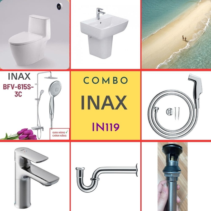 Combo thiết bị vệ sinh Inax IN119