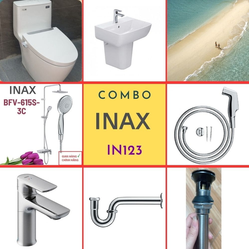 Combo thiết bị vệ sinh Inax IN123