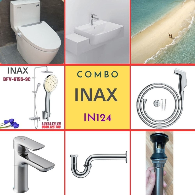 Combo thiết bị vệ sinh Inax IN124