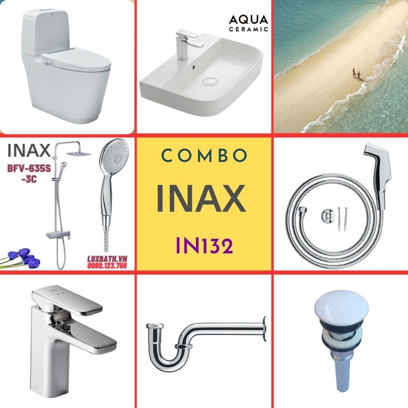Combo thiết bị vệ sinh Inax IN132