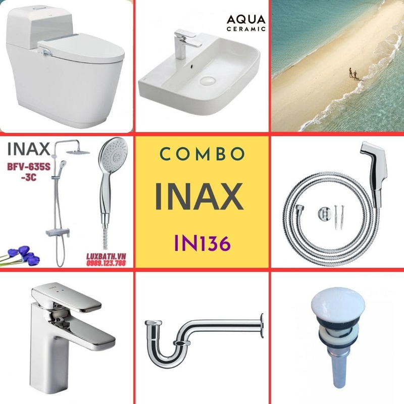Combo thiết bị vệ sinh Inax IN136