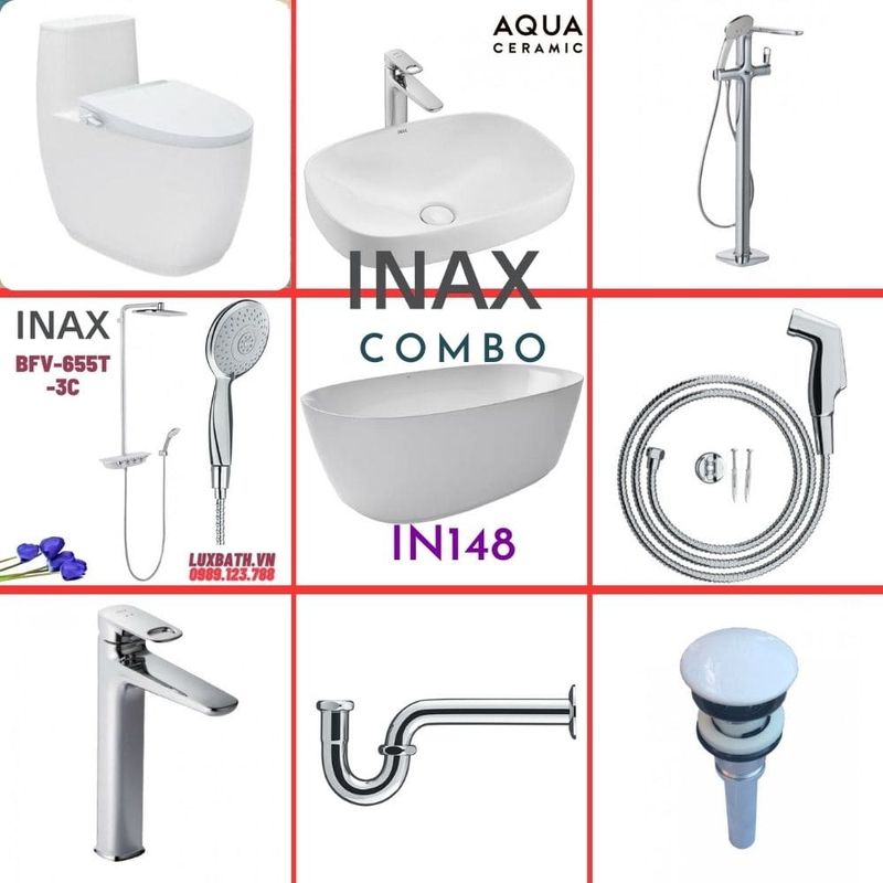 Combo thiết bị vệ sinh Inax IN148