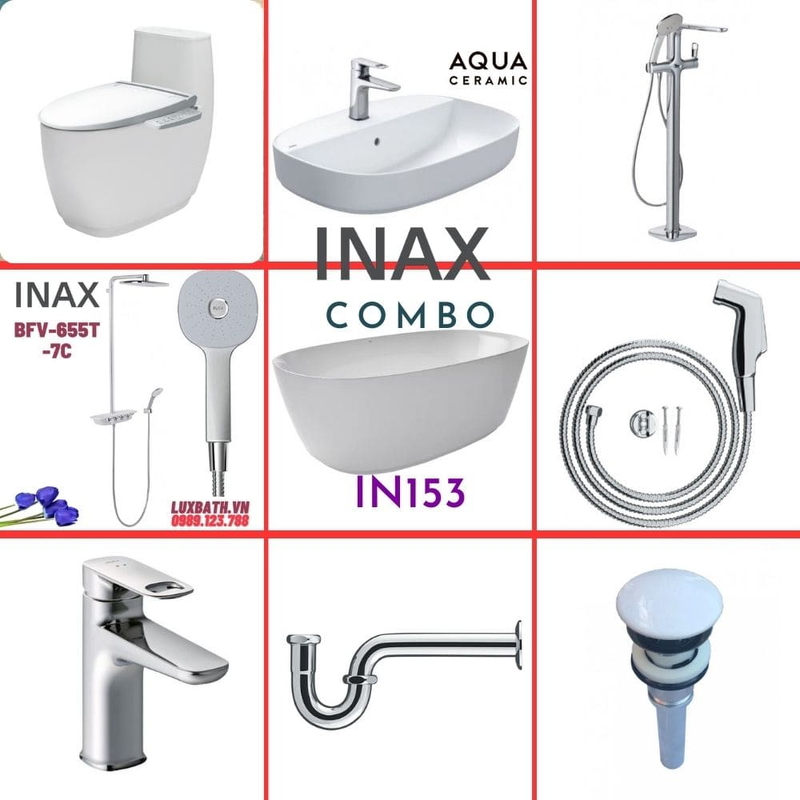 Combo thiết bị vệ sinh Inax IN153