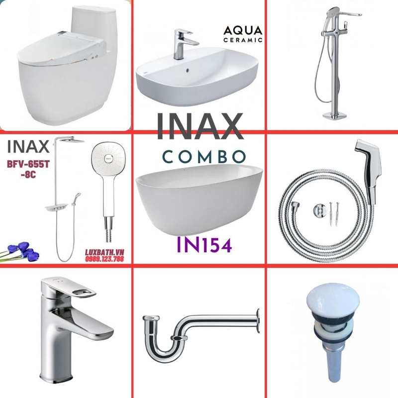 Combo thiết bị vệ sinh Inax IN154
