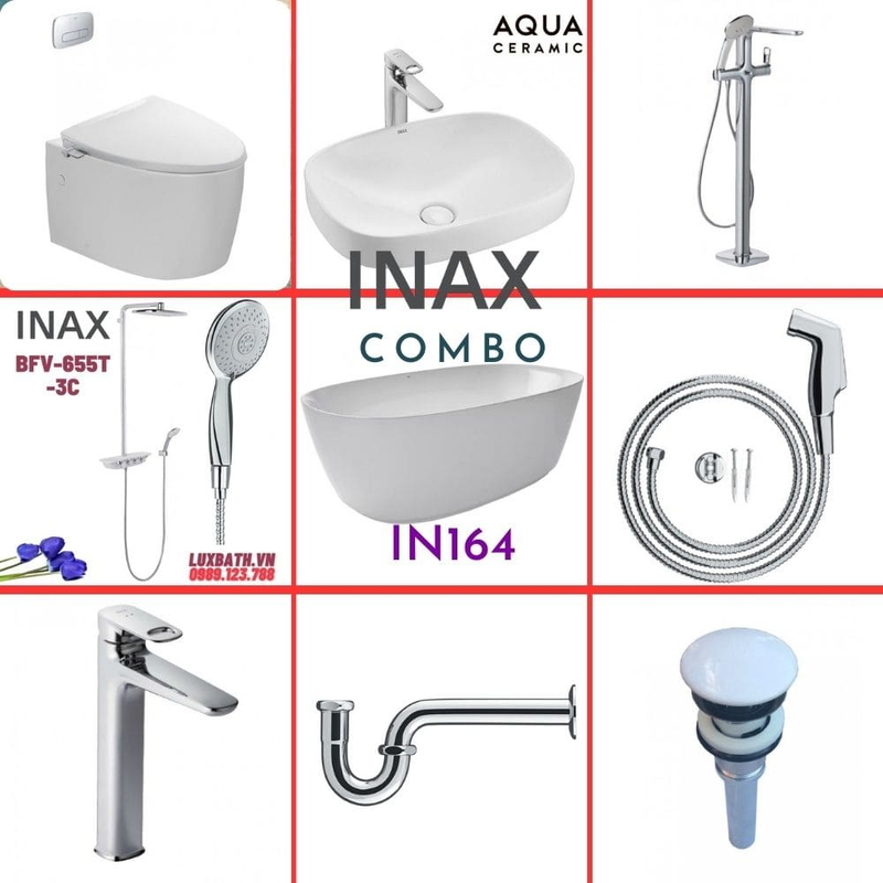 Combo thiết bị vệ sinh Inax IN164