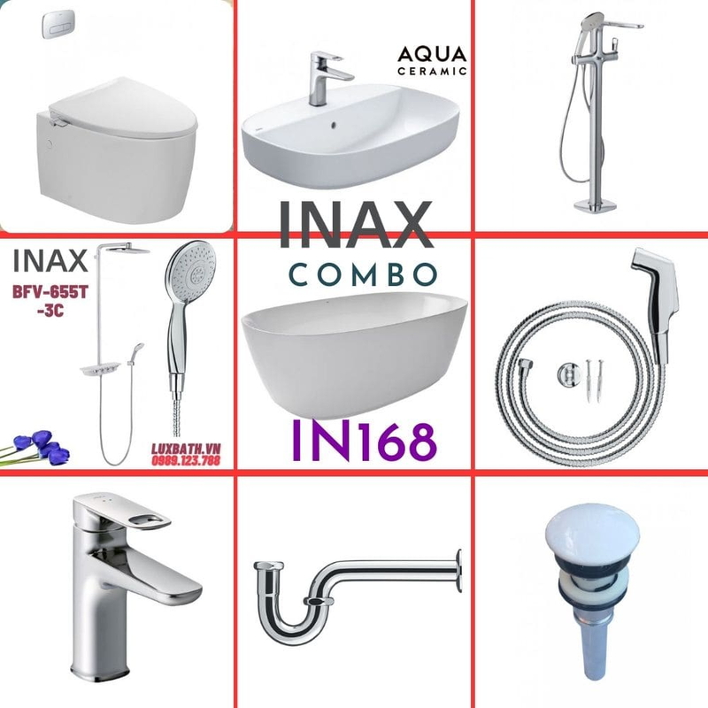 Combo thiết bị vệ sinh Inax IN168