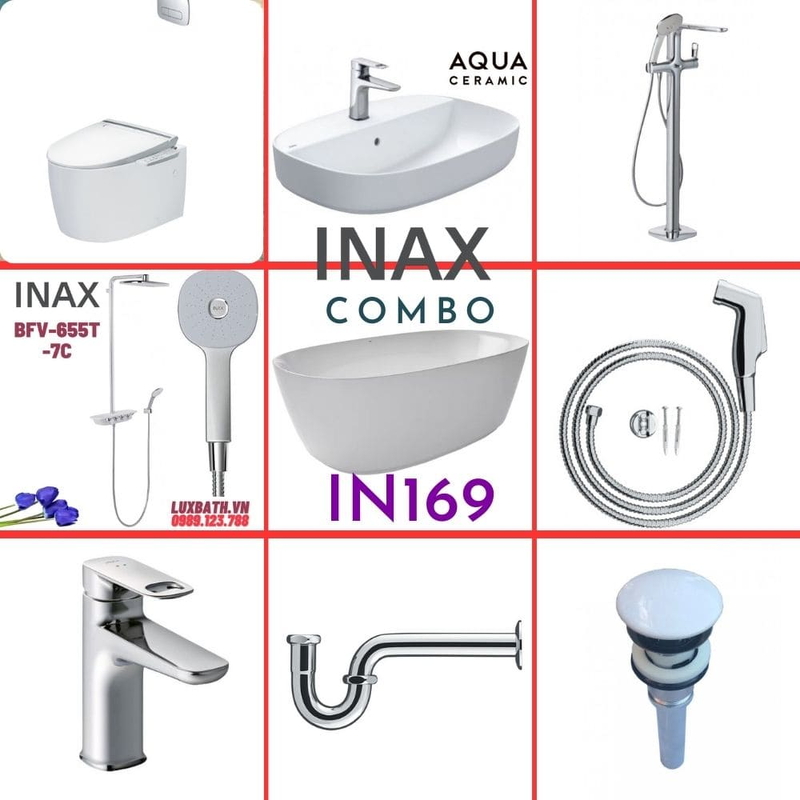 Combo thiết bị vệ sinh Inax IN169