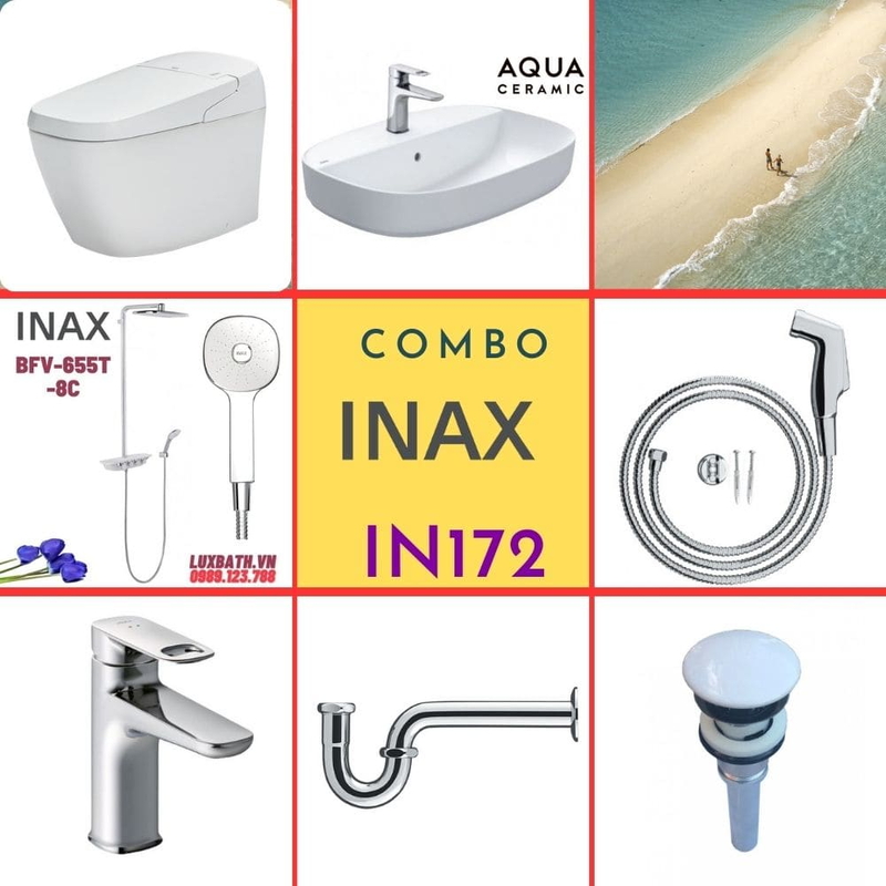 Combo thiết bị vệ sinh Inax IN172