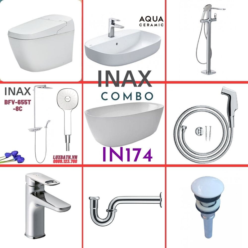 Combo thiết bị vệ sinh Inax IN174