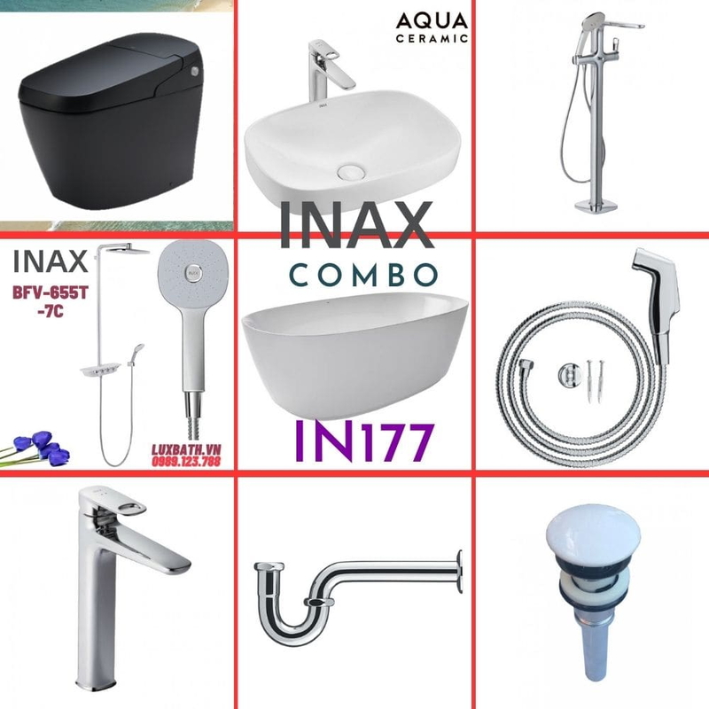 Combo thiết bị vệ sinh Inax IN177