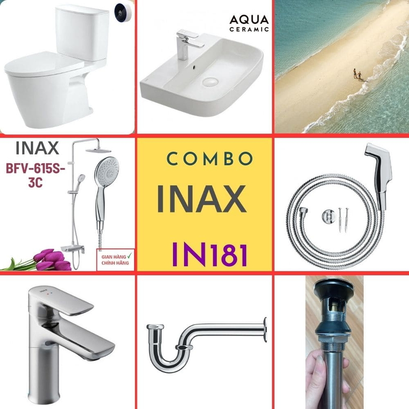 Combo thiết bị vệ sinh Inax IN181