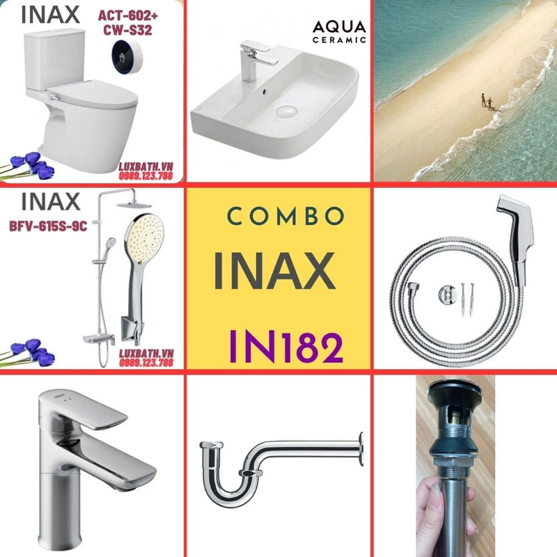 Combo thiết bị vệ sinh Inax IN182