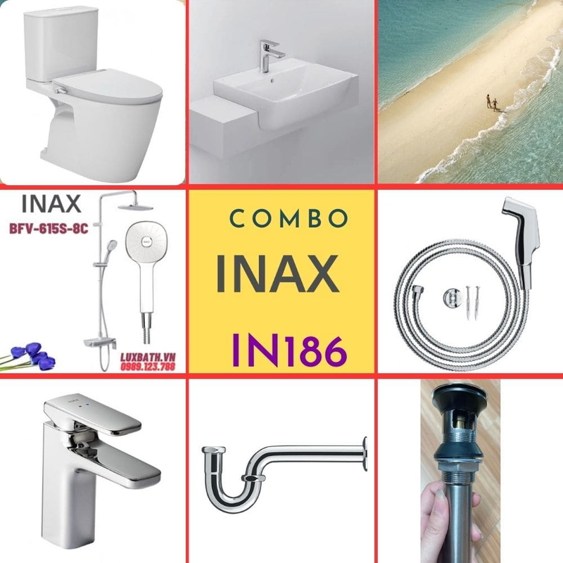 Combo thiết bị vệ sinh Inax IN186