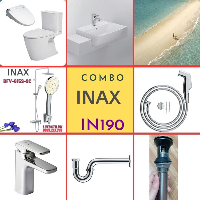 Combo thiết bị vệ sinh Inax IN190