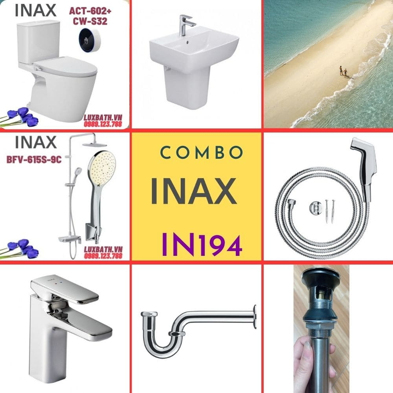 Combo thiết bị vệ sinh Inax IN194