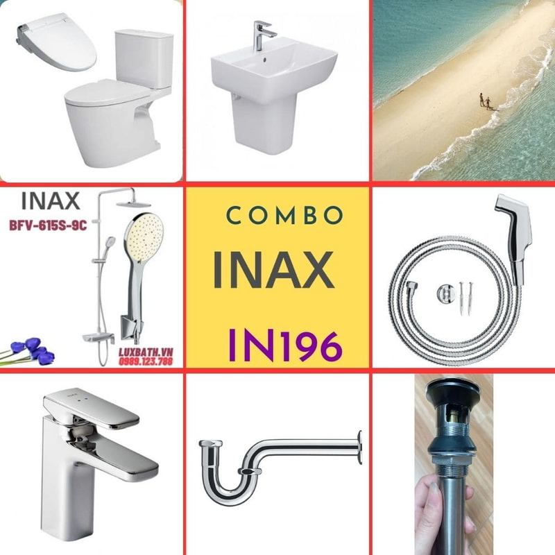 Combo thiết bị vệ sinh Inax IN196