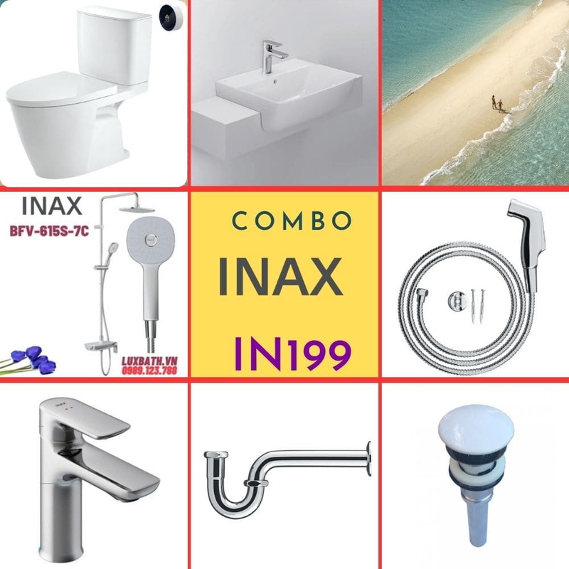 Combo thiết bị vệ sinh Inax IN199
