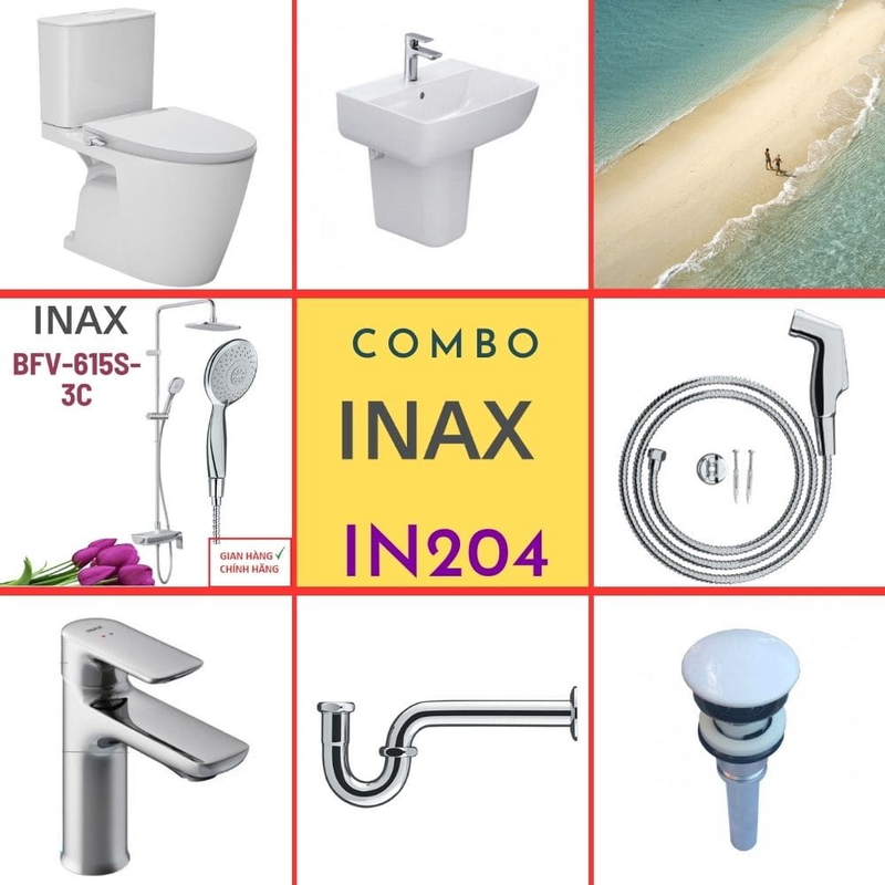 Combo thiết bị vệ sinh Inax IN204