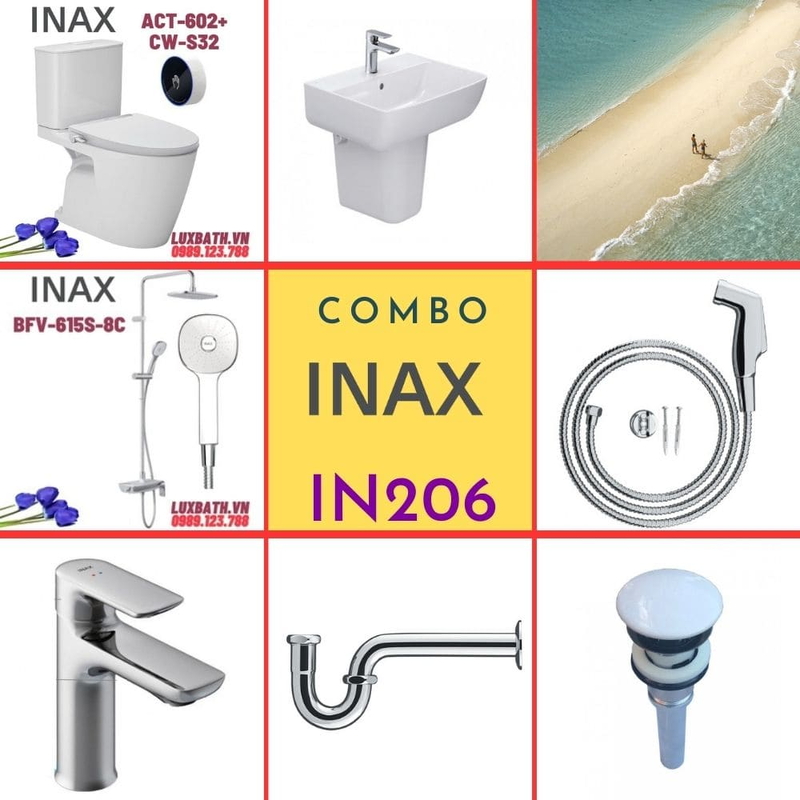Combo thiết bị vệ sinh Inax IN206