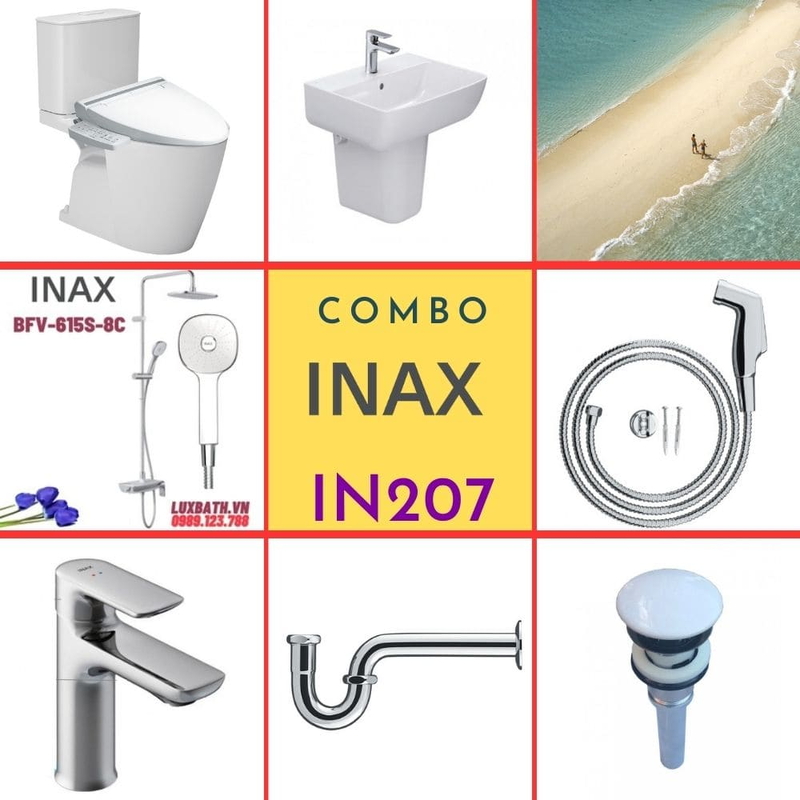 Combo thiết bị vệ sinh Inax IN207