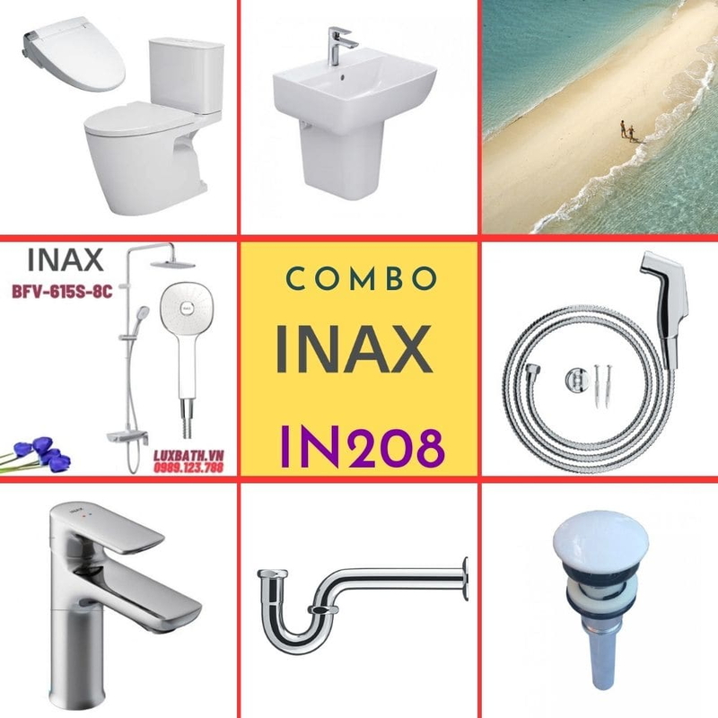 Combo thiết bị vệ sinh Inax IN208