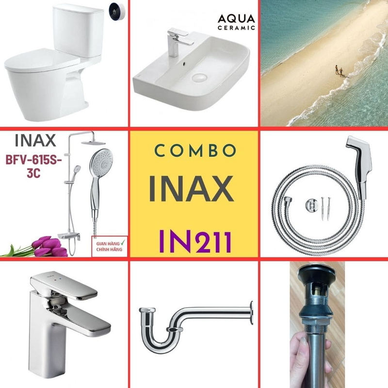 Combo thiết bị vệ sinh Inax IN211