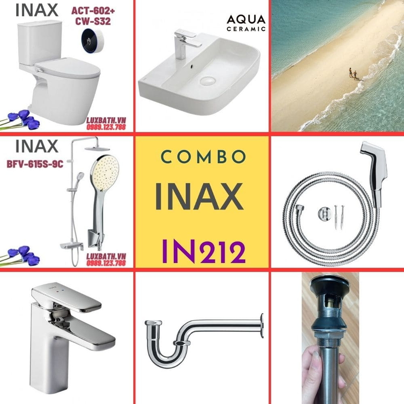 Combo thiết bị vệ sinh Inax IN212