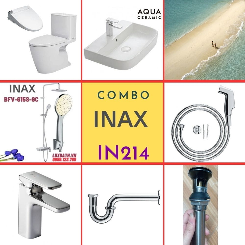 Combo thiết bị vệ sinh Inax IN214