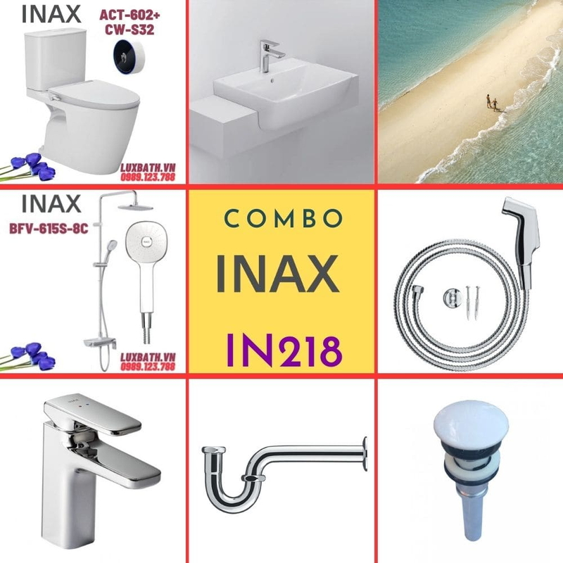 Combo thiết bị vệ sinh Inax IN218
