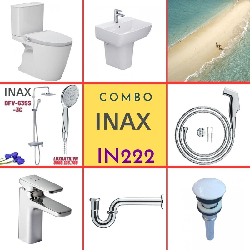 Combo thiết bị vệ sinh Inax IN222