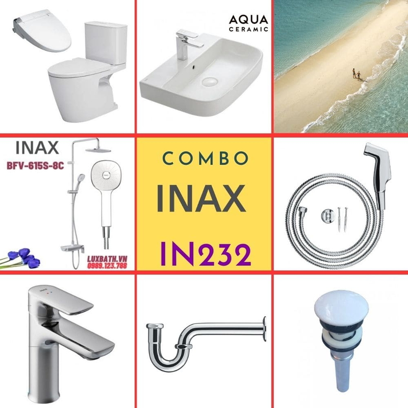 Combo thiết bị vệ sinh Inax IN232