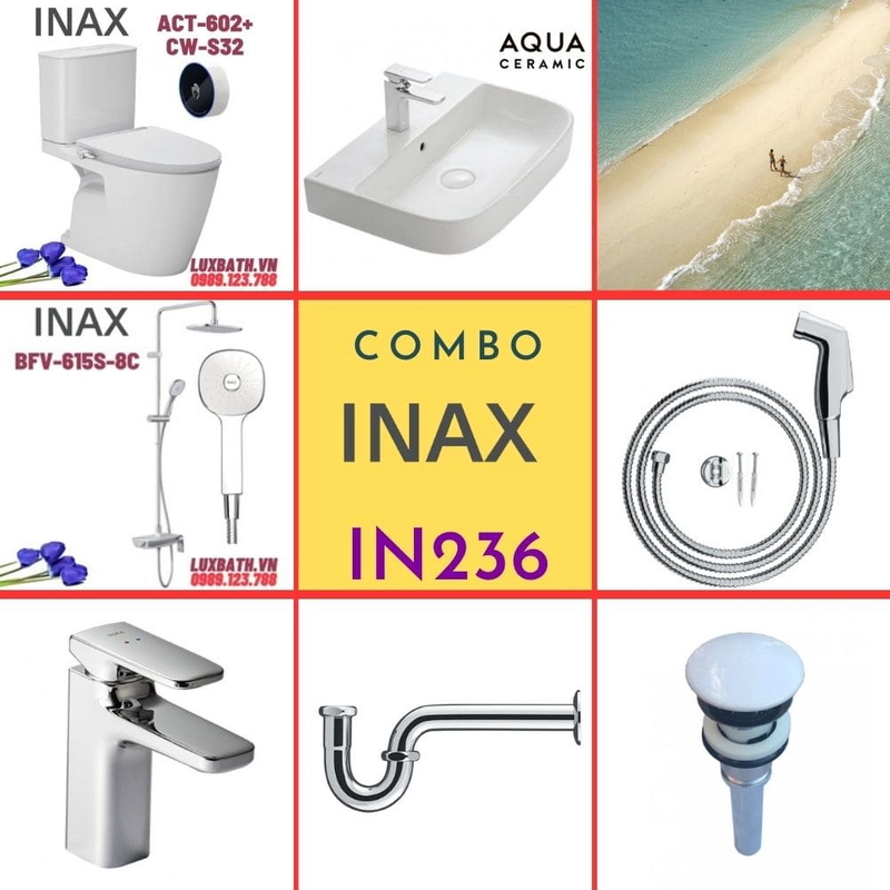 Combo thiết bị vệ sinh Inax IN236