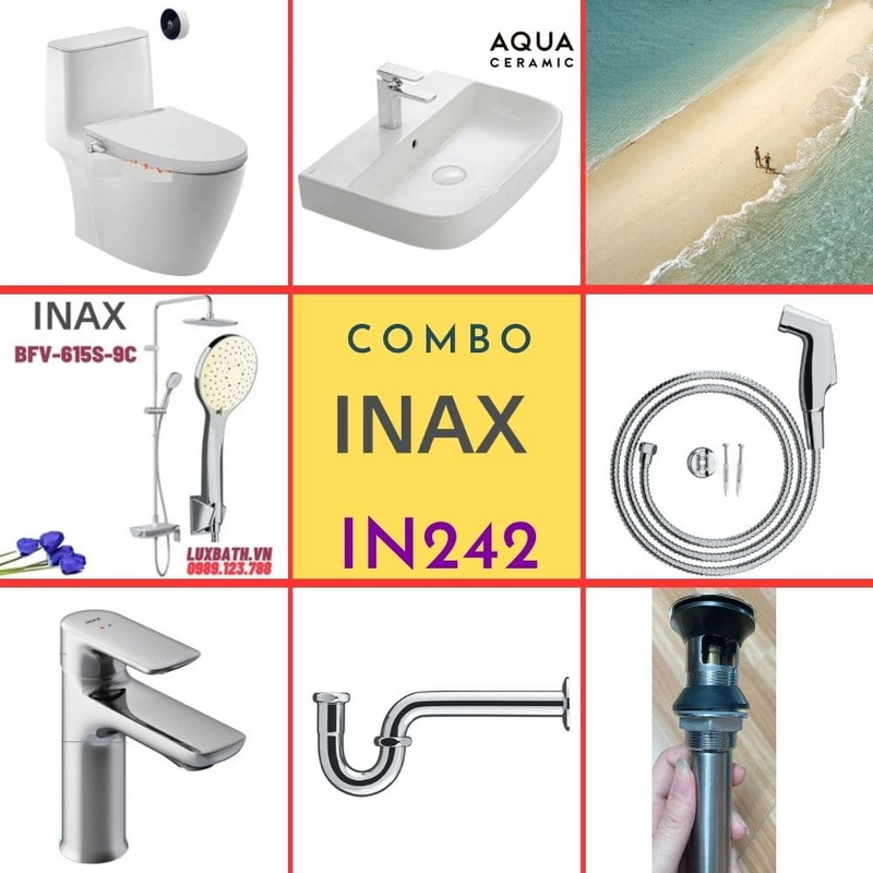 Combo thiết bị vệ sinh Inax IN242