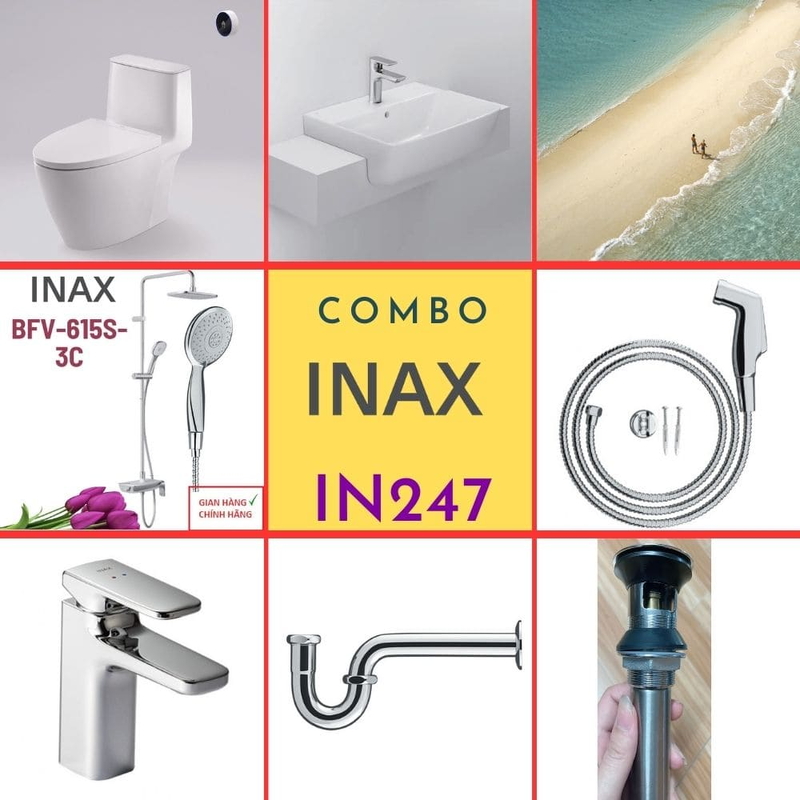 Combo thiết bị vệ sinh Inax IN247