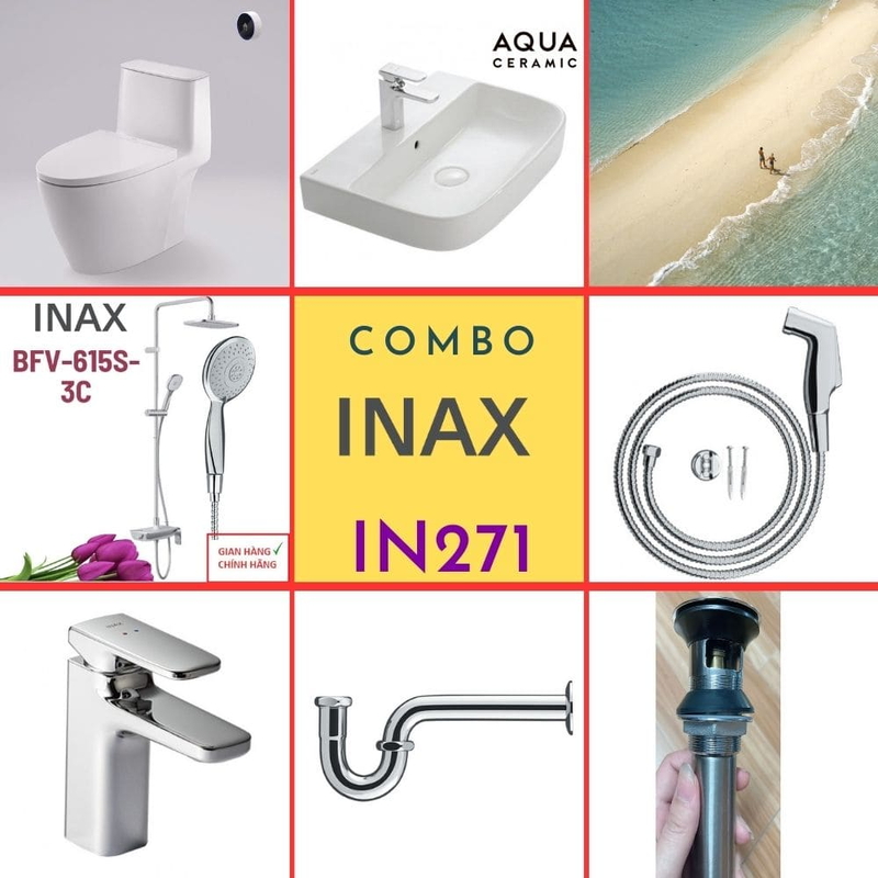 Combo thiết bị vệ sinh Inax IN271
