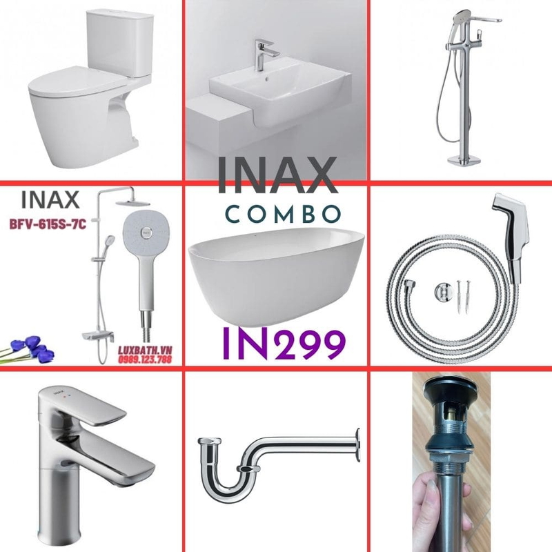 Combo thiết bị vệ sinh Inax IN299