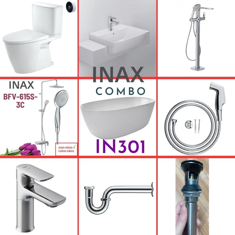 Combo thiết bị vệ sinh Inax IN301