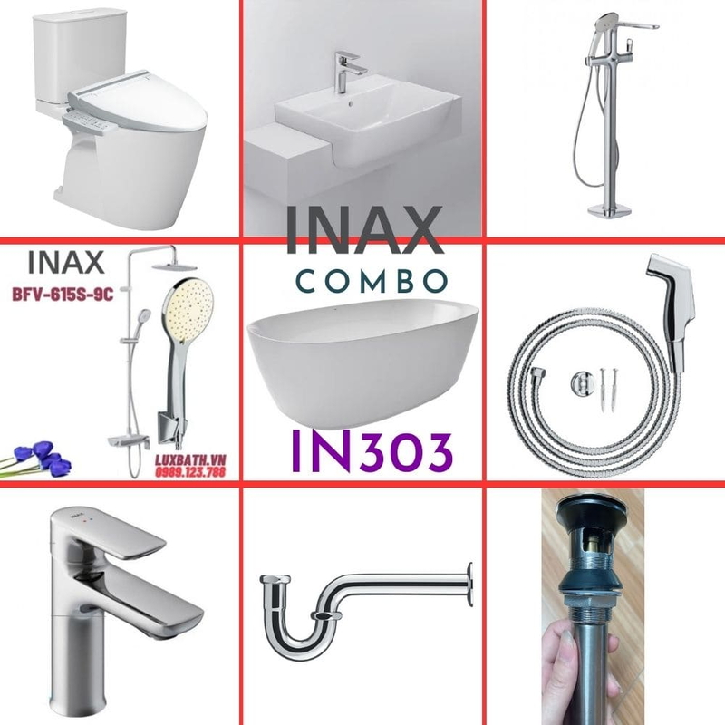 Combo thiết bị vệ sinh Inax IN303